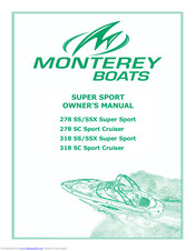 Monterey Boats 278 SSX Super Sport Owner's Manual