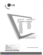 LG 50PG70FD-SA Owner's Manual