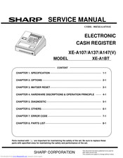 Sharp XE-A1BT Service Manual