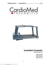 CardioMed Treadmills CMT 26-73 Operator's Manual