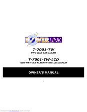 Powerlink T-7001-TW-LCD Owner's Manual