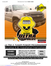 BD Diesel Performance Ultra X-Tuner Installation Instructions Manual