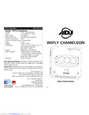 ADJ WiFly Chameleon User Instructions