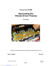 Hammond X-66 Manual