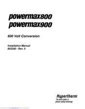 Hypertherm powermax800 Installation Manual