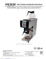 Fetco CBS-2121PW Auto Pour Over Coffee Brewer