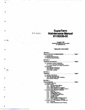 Intertec Data Systems SuperTerm Maintenance Manual