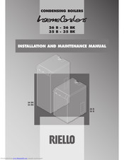 Riello INSIEME CONDENS 35 BK Installation And Maintenance Manual