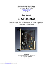 Dynamic Engineering cPCIRepeat32 User Manual