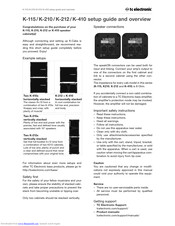 TC Electronic K-210 Setup Manual
