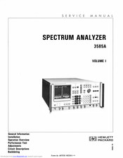 HP3585A Service Manual ORIGINAL Volume II Schematics Fault Isolation Parts List 