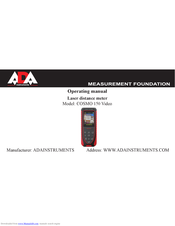 ADA COSMO 150 Video Operating Manual
