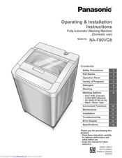 Panasonic NA-F80VG8 Operating & Installation Instructions Manual