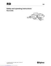 Epiroc RD 100 Safety And Operating Instructions Manual