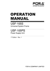 FOR.A USF-105PS Operation Manuals