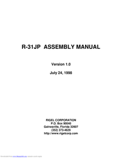 Rigel Corporation R-31JP Assembly Manual