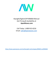 Agilent Technologies 89604 Installation And Vxi Service Manual