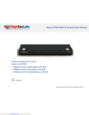 High Sec Labs SK81DU-3 User Manual