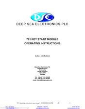 Deep Sea Electronics Plc 701 HC Operating Instructions Manual