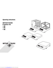 Mettler Toledo PB3002 Operating Instructions Manual