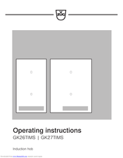 ZUG GK26TIMS Operating Instructions Manual