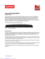 Lenovo Storage N3310 Product Manual