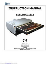 S.E.F.A SUBLIMAX 1812 Instruction Manual