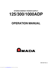 Amada 1000ADP Operation Manual