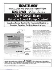 heat-timer DIGI-SPAN VSP Elite Installation And Operation Instructions Manual