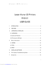 Alunar R100-01 User Manual
