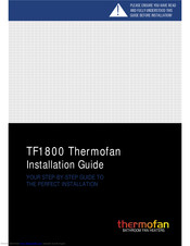 Thermogroup Thermofan TF1800 Installation Manual