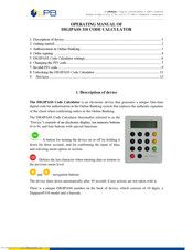 LPB Digipass 310 Operating Manual