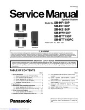 Panasonic SB-HS190P Service Manual
