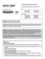Comfort Flame BEARRIVER30L Installation And Operation Instructions Manual