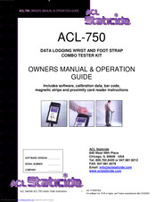 ACL Staticide ACL-750 Owners Manual And Operation Manual