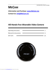 MeCam Classic Operating Instructions Manual