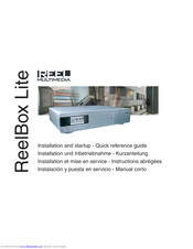 REFI Multimedia ReelBox Lite Installation And Startup - Quick Reference Manual