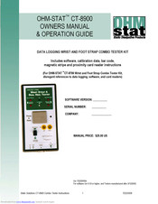 OHM-Stat CT-8900 Owner's Manual