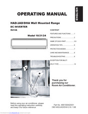 Airwell 21 Operating Manual