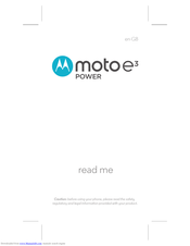 Motorola moto e3 Read Me