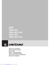 Unitekno TABLE 950 PLUS Owner's Manual