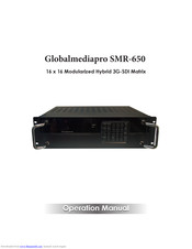 Globalmediapro SMR-650 Operation Manuals