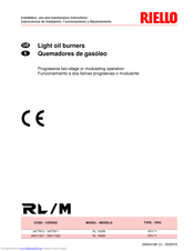 Riello RL 190/M Installation, Use And Maintenance Instructions