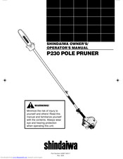 Shindaiwa P230 Owner's/Operator's Manual