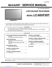 Sharp LC-60XF3DT Service Manual