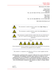 Micromass Quattro Ultima User Manual