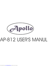 Apollo AP-812 User Manual