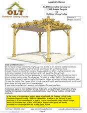 OLT OLM Retractable Canopy Assembly Manual