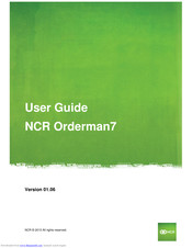 NCR Orderman7MSR User Manual