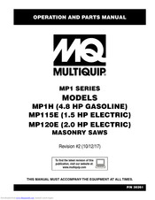 MQ Multiquip MP115E Operation And Parts Manual